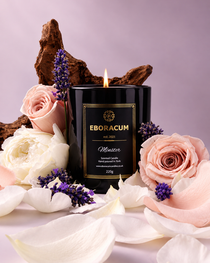 York Minster Candle in Lavender, Rose and Oud