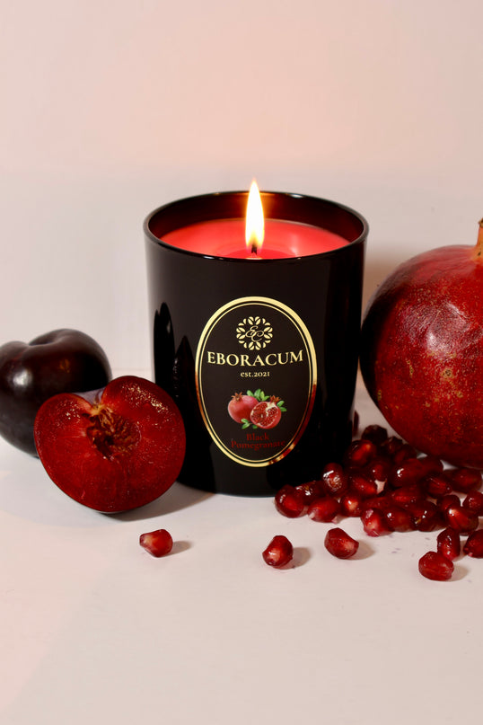 EBORACUM CANDLES BLACK POMEGRANATE SCENTED CANDLE
