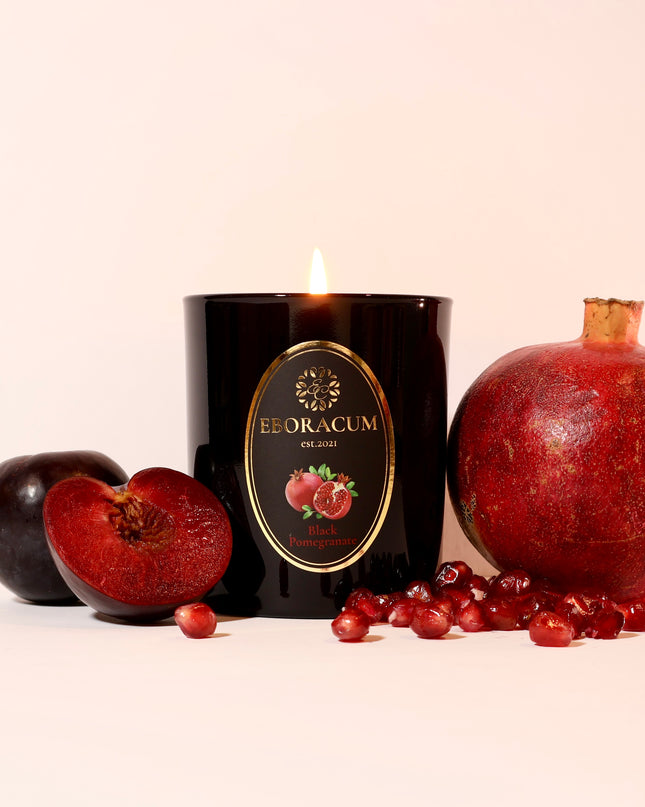 EBORACUM CANDLES BLACK POMEGRANATE SCENTED CANDLE