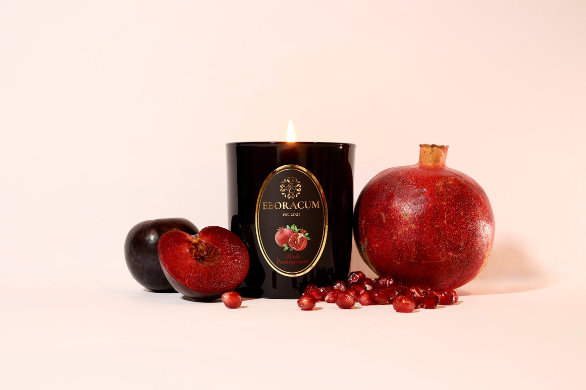 EBORACUM CANDLES BLACK POMEGRANATE SCENTED CANDLE