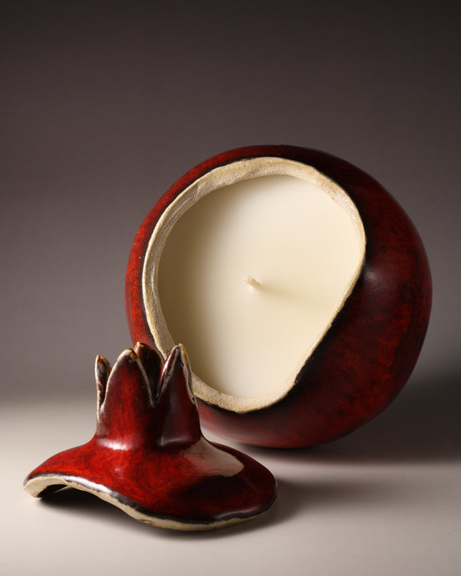 Eboracum Ceramic Pomegranate Candle