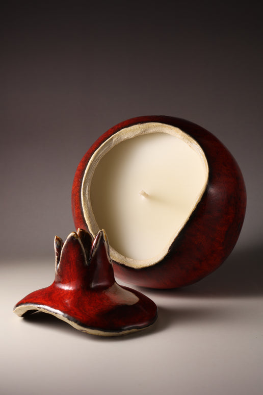 Eboracum Ceramic Pomegranate Candle