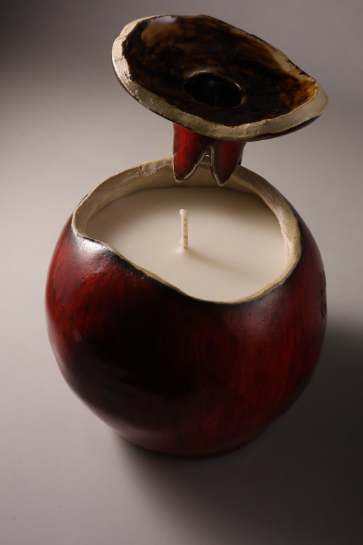 Eboracum Ceramic Pomegranate Candle