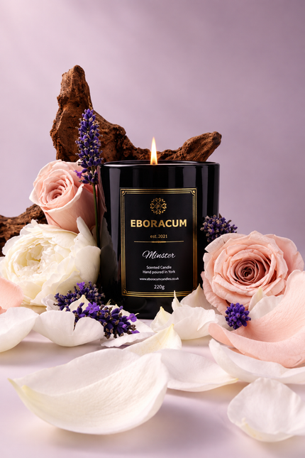 York Minster Candle in Lavender, Rose and Oud