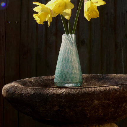 Handblown Glass diffuser bottle green