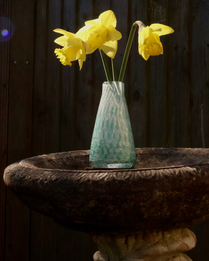 Handblown Glass diffuser bottle green