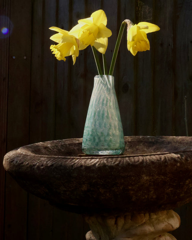 Handblown Glass diffuser bottle green