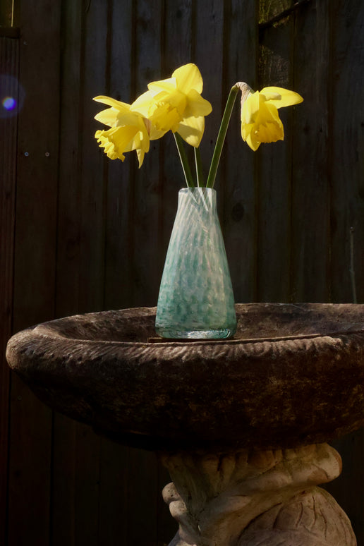 Handblown Glass diffuser bottle green