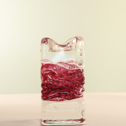 Glass Tealight Holder Red