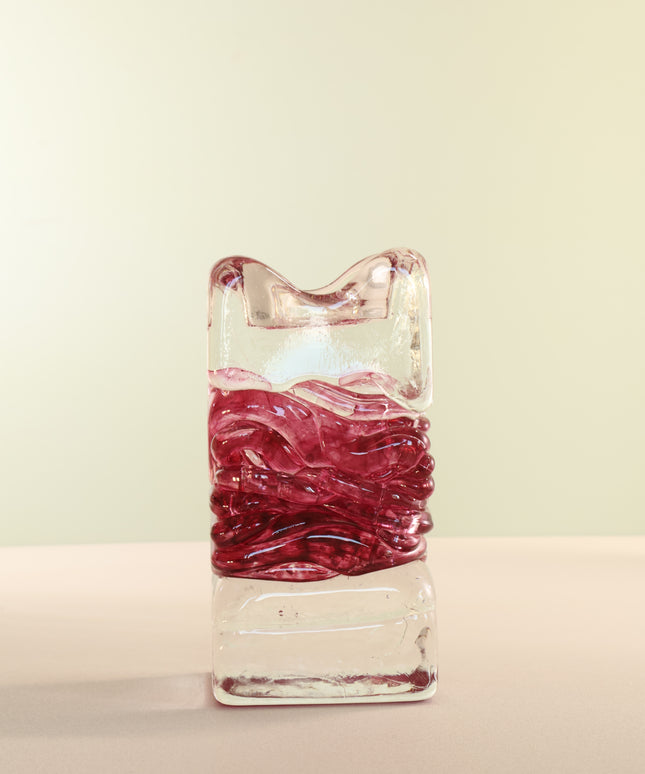 Glass Tealight Holder Red