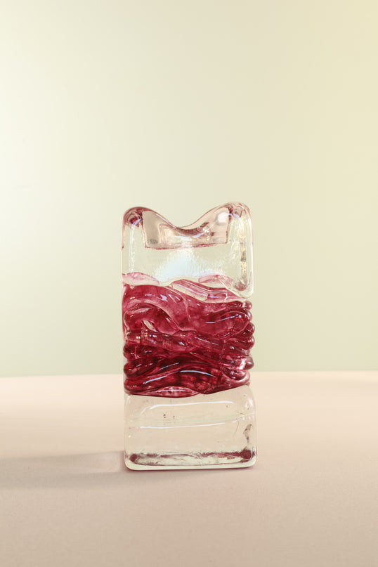 Glass Tealight Holder Red