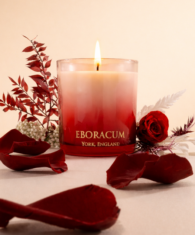 Rubra Red Candle in Jasmine, Leather and Vanilla
